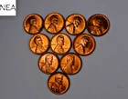 (10) 1954-D Lincoln Wheat Penny Cent Set/Lot ~ Gem BU+++ Red ~ ZWL99