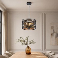 13 Vintage Pendant Light Drum Chandelier Kitc...