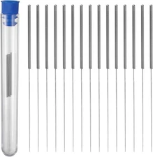 HARFINGTON 20pcs 3D Printer Nozzle Cleaning Needles 0.3mm 0.3mm, Silver Tone 