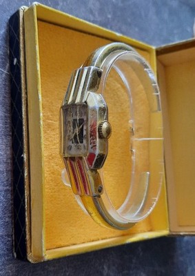 Damenspangenuhr Vergoldet Anker Vintage Uhr 17 Rubis an Bastler 