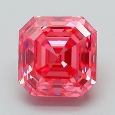 Natural Vivid Pink 'D' Color 3.02 Ct VVS1 Unheated Loose Diamond Asscher Cut