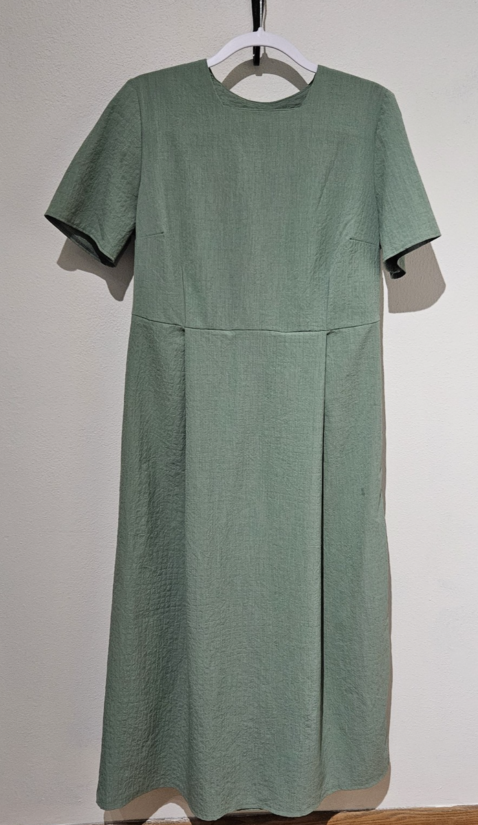 Amish Mennonite Dress 40 Bust/36 Waist Modest Green Pullover *No Cape
