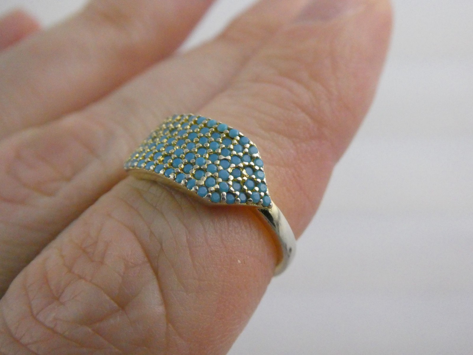 Native Gem Sterling Silver Turquoise Array Ring 9… - image 12