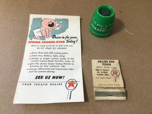 Texaco Promotional Advertising Postcard Matchbook Lincoln Nebr. Farm Products