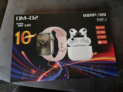 Smartwatch & Earbuds Combo DMES  DM-02 Series 10 BT Call Remote Capture 