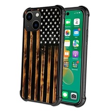 Case for,Luxury Pattern Design iPhone 14 Pro Classic Wood Grain Old Flag