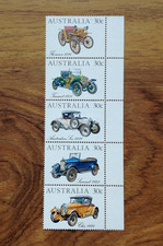 Australia Stamps 1984 Classic Cars strip of 5 SG905-9 MNH. Free UK Postage