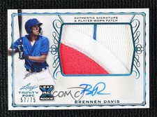 2020 Leaf Trinity Patch Platinum 57/75 Brennen Davis #PA-BD1 Patch Auto 0i0h