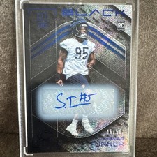 2025 Panini Black - Rookies Shemar Turner #151 Sapphire Auto /50 (AU, RC) Bears