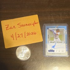 Panini 2021 Contenders Rookie Ticket Monte Harrison Miami Marlins Auto Blue /99