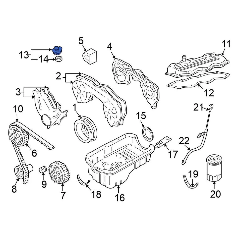 For Nissan Frontier 1999-2004 Nissan 152550B005 Engine Oil Filler Cap Foto 2 de 4