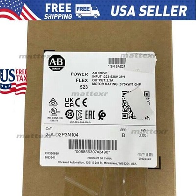 AB 25A-D2P3N104 New Sealed AB 25A-D2P3N104 AC Drive 0.75kW 1Hp US Free Tax