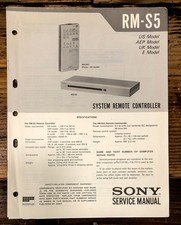 Sony RM-S5 Remote Control Service Manual Original 