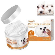 Dog Eye Wipes Tear Stain Cleaner 60 Count Mild Cleansing Grooming 1 PCS