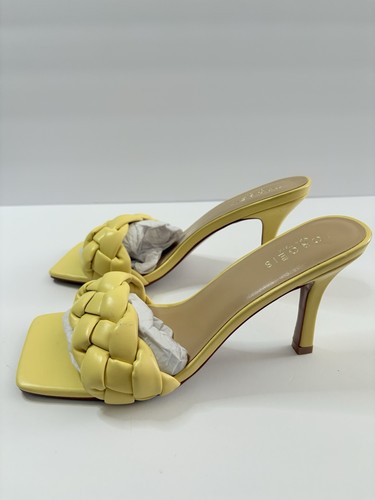 TORGEIS Maraca Braided High Heel Sandals Yellow Size 8.5 Retail $109NWT - Picture 5 of 10