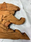 Vintage Abstract Leather Wall Art Sculpture Face w Draped Veil Signed 1996  — photo 6