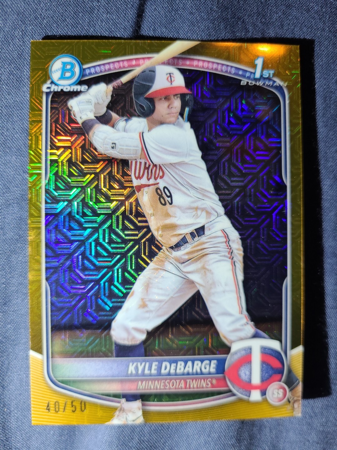 2025 Bowman Chrome Prospects Kyle DeBarge #BCP-139 GOLD MOJO REFRACTOR /50