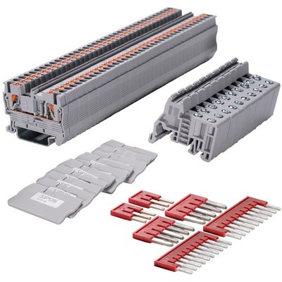 ST2-2.5 Din Rail Terminal Block Spring Push in PT Type 2.5mm Screwless Wire Term