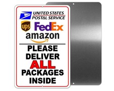 Deliver Packages Inside Sign Or Decal Delivery Driver Instructions Leave Here