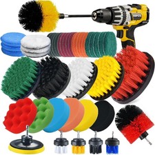 45 Piece Drill Brush Attachment Set, All pose Power Clean Scrubber
