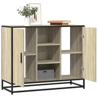 Sideboard Sonoma-Eiche 92X35X76 Cm Holzwerkstoff FüR Wohnzimmer