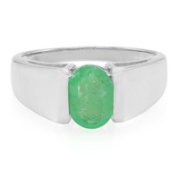 Cavill Bahia Smaragd Ring 1,08Ct Oval Sterlingsilber Platin Damen Schmuck-