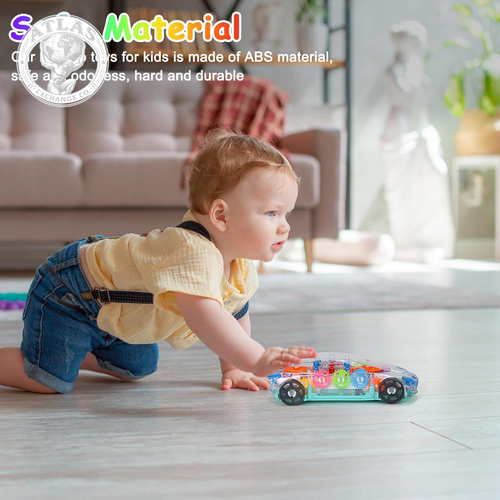 ZHFUYS Light up Transparent Car Toy for Kids, Sensory Toys for Kid, Toy Car with - Picture 4 of 12