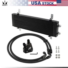 Large Dual Pass Bar & Plate Oil Cooler Kit For Chevrolet Corvette LS1 LS2 LS3