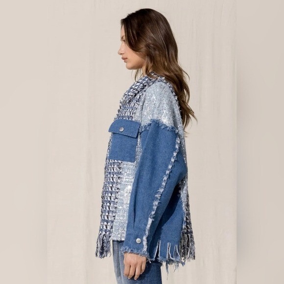 Miss Me Tweed Button Down Jacket - image 13