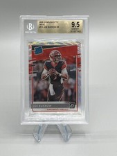 Joe Burrow 2020 Donruss Optic Premium Wave Prizm Rookie RC /199 SP Bgs 9.5