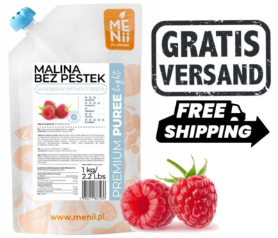 Premium Himbeer Frucht Püree 1KG Smoothie Eis Dessert Sorbet Drinks Gastronomie