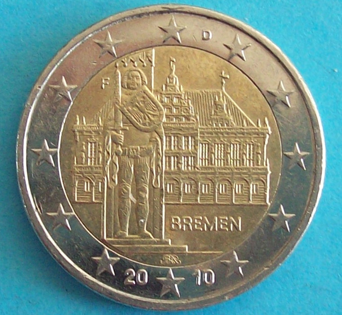 PIÈCE DE MONNAIE 2 EUROS 2010 ALLEMAGNE F BRÊME