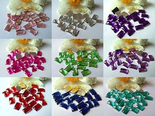 200 4 x 6mm Flat Back Acrylic Rectangle Rhinestones FREE UK P&P