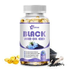 Black Seed Oil Capsules 1000mg 120 Softgels Cold Pressed Natural immune support