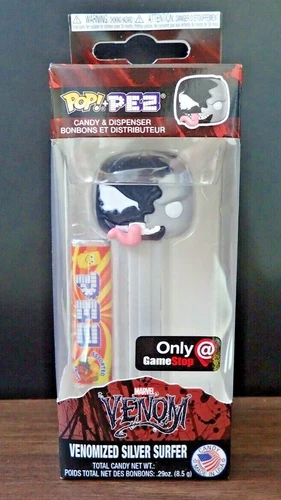 Funko Pop Pez Marvel Venom Venomized Silver Surfer GameStop Exclusive