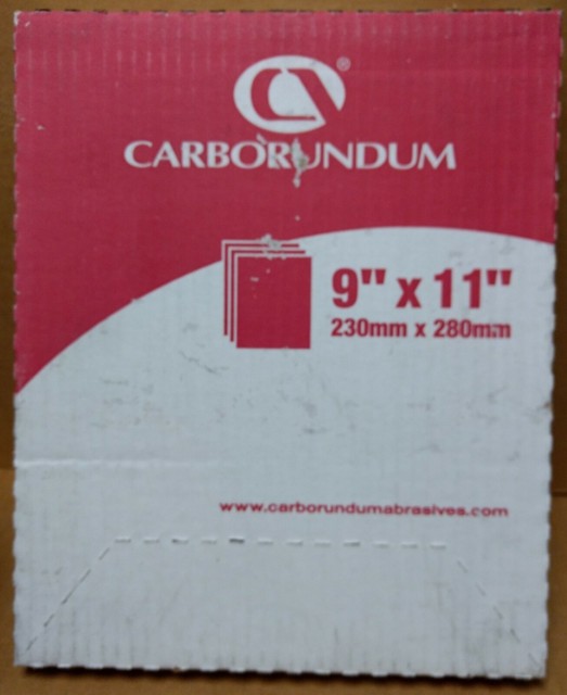 25 Sheets Carborundum 9" x 11" Emery Cloth Sandpaper Coarse Grit JC0250 USA eBay