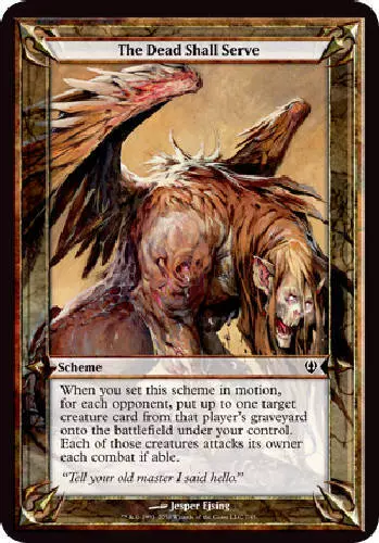 THE DEAD SHALL SERVE OVERSIZE Archenemy MTG Magic the Gathering Cards DJMagic