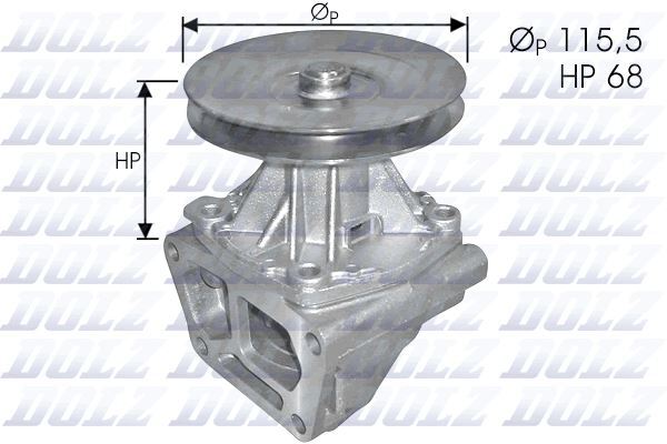 Pompe à eau de précision pour Fiat Duna 1.1 et Regata 85 en fonte d'alu
