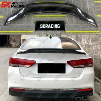 Carbon Fiber/Black Rear Trunk Duckbill Spoiler Wing Fits 2016-2020 Kia Optima