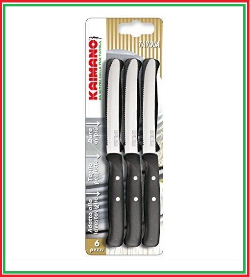 Set Di 6 Coltelli Da Tavola Gnali - Colore Nero, Per Cucina E Tavola - Foto 9