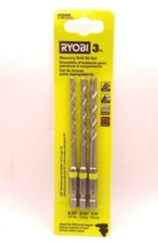 RYOBI AR2043 HIGH SPEED STEEL IMPACT RATED MASONRY DRILL BIT SET (3-PIECE)