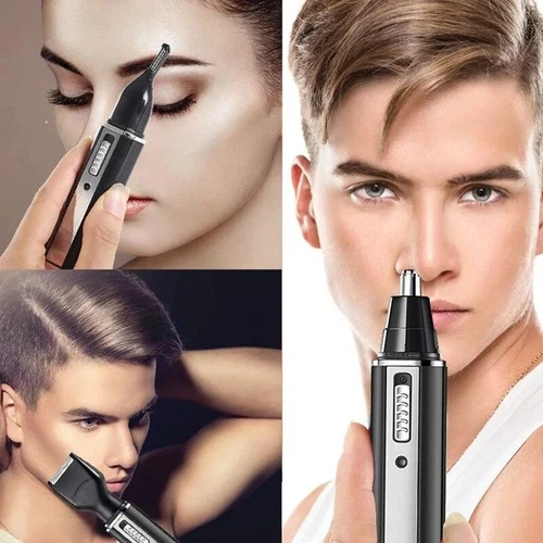 Kemei KM-6630 4 en 1 Set Afeitadora Barba Nariz Pelo Cejas Orejas Recortadora Cortapelos - Imagen 5 de 27