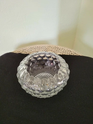 American Fostoria glassware vintage 7 inch Cupped in footed Bowl