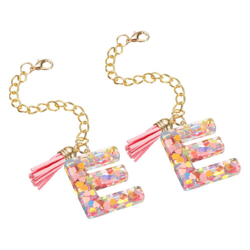 2pcs Letter Charm Accessories for Tumbler Cup Name ID, Multicolored(Letter E)