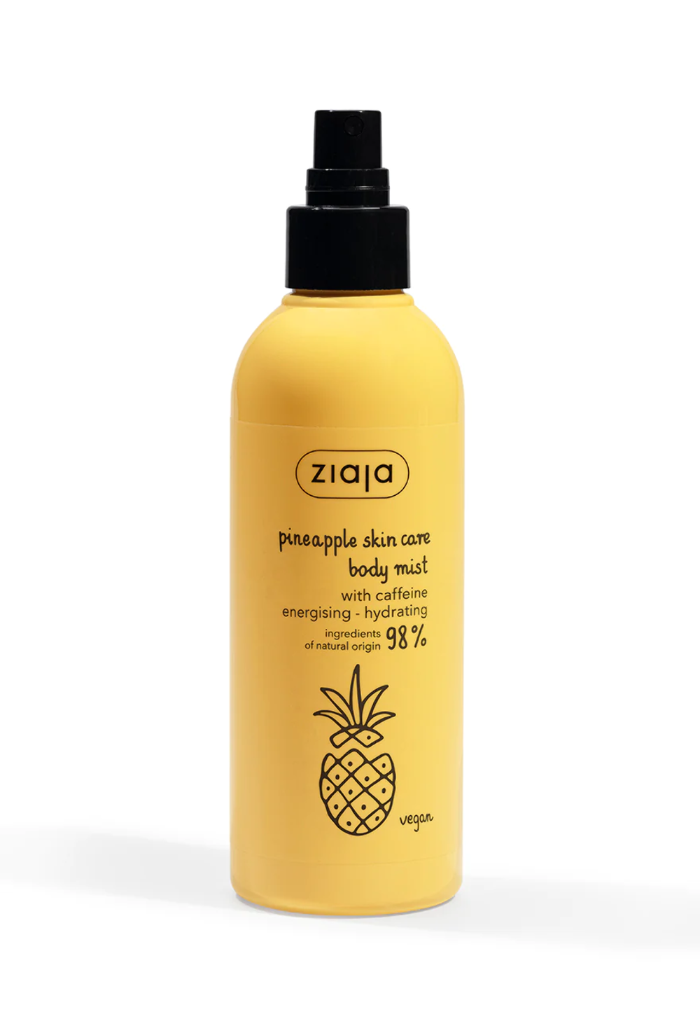 Ziaja Unisex White Pineapple Body Mist W/ Caffeine 200Ml In - Image 2