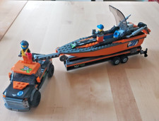 LEGO CITY 60085 4X4 CON MOTOSCAFO DA CORSA 2014 USATO MINIFIGURES IN OTTIMO