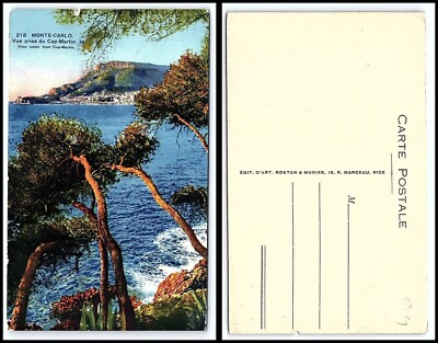 MONACO Postcard - Monte Carlo, View Taken From Cap Martin S7