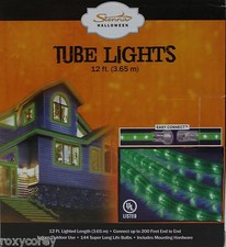Halloween Sienna 12 ft Green Tube Lights 144 Super Long Life Bulbs NIB