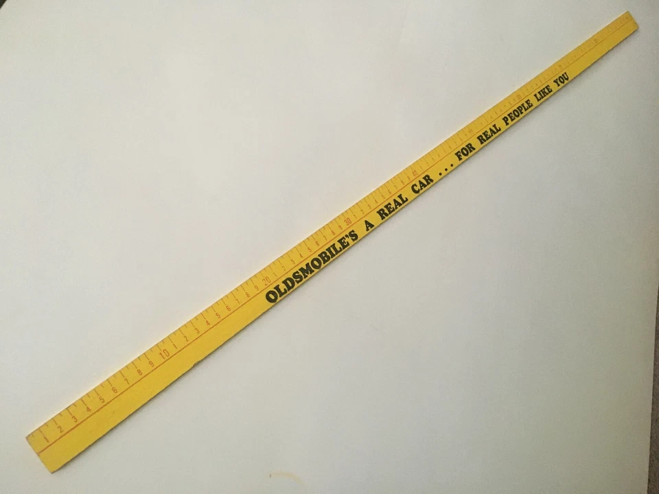 1960's OLDSMOBILE YARDSTICK Greater Detroit Dealers ''FOR REAL PEOPLE LIKE YOU'' - Image 3 of 4