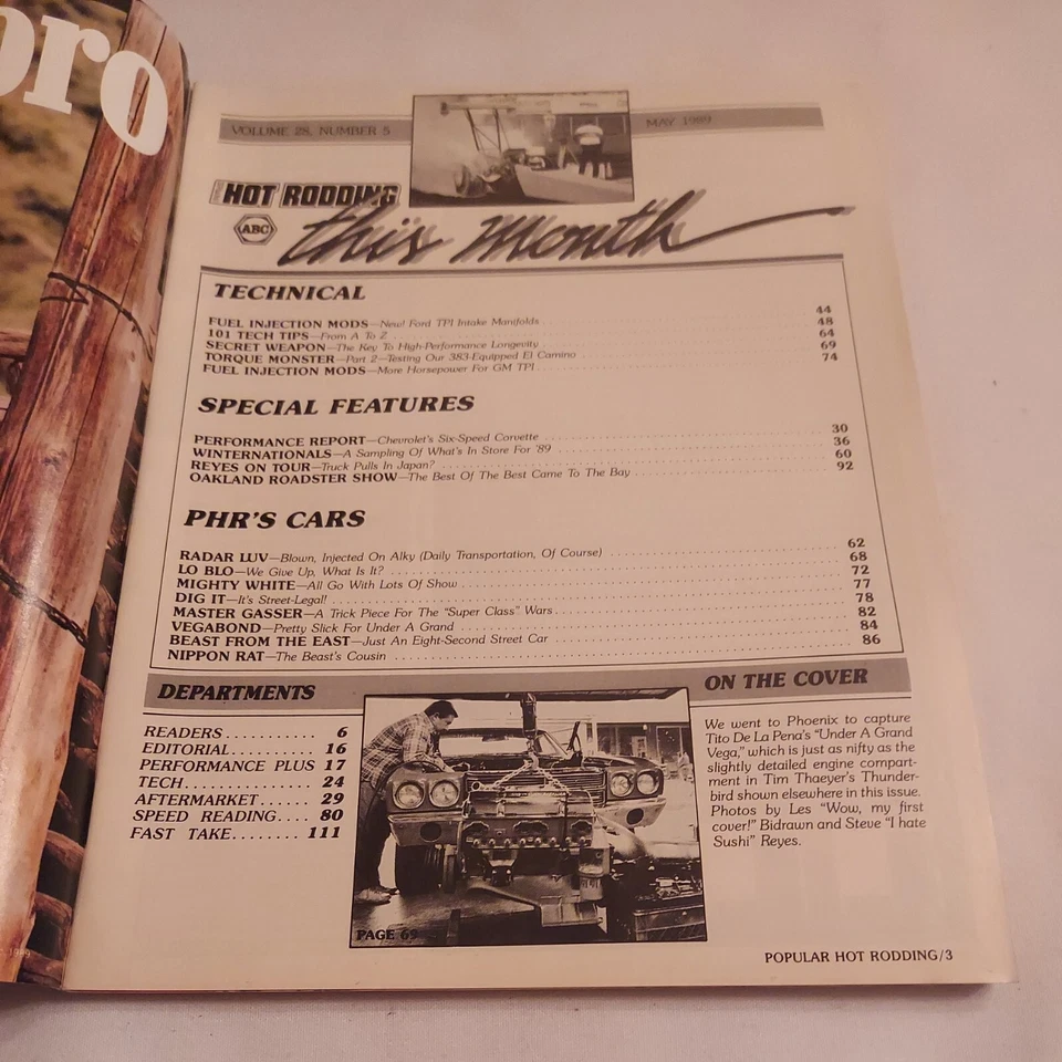 1989 May, Hot Rodding Magazine, Road Test: Six-Speed Corvette (MH603) - Image 2 of 3